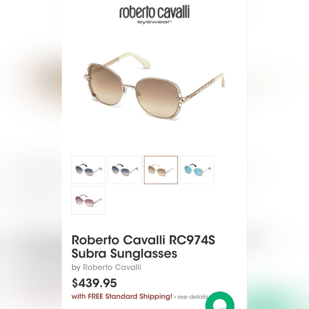 Roberto Cavalli Subra 974S 28G - Picture 14 of 14